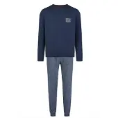 Phil&Co. Pyjama lang blauw denim