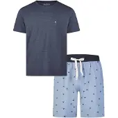 Phil&Co. Pyjama kort 'Phil &amp; Co Heren Shortama Korte Pyjama Set' donkerblauw