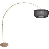 Steinhauer Booglamp - vloerlamp Sparkled Light, brons / oud-messing, Woon-/ Eetkamer, metaal, Modern, booglamp