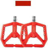 HBS Pd-500 Nylon Mtb Pedalen - Verbreed Antislip Design - Du Plus 1 Lager - Rood