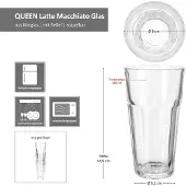 MamboCat 12-delige set QUEEN Latte Macchiato glazen stapelbaar van glas - 27022041