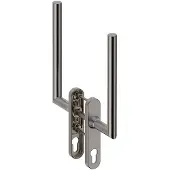 Hardbrass Hefschuifdeurgreep Toledo dubbel PC69 - RVS
