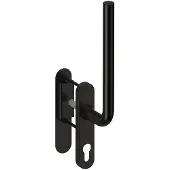 Hardbrass Hefschuifdeurgreep Oslo Enkel PC69 | Puur Zwart