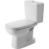 Duravit D-code Duoblokpot - diepspoel - met AO - 35.5x65cm - inclusief bevestiging - zonder reservoir - wit 21140100642