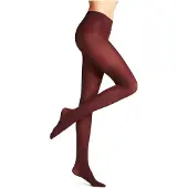 Falke Pure Matt eenkleurig materiaal ondoorzichtig 50 DEN panty dames rood - maat S-M