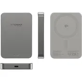PanzerGlass empower Bank Powerbank 10000 mAh Magsafe, Qi Wireless Charging USB-C Grijs Statusweergave