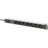 Digitus DN-95441 Steckdosenleiste 7-fach 19" Alu. 1HE 2m schwarz