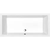Polysan Deep Rechthoekige douchebak met ondersteuningsframe 160x75x26cm, wit