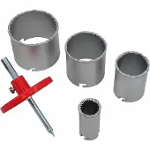 AWTOOLS Tungstenen klokzaag - - - Set van 6 stuks - Maten 33/53/68/83 mm - Rood