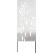 vidaXL Tuin Privacy Scherm Bloemen Zilver 50 x 140 cm Roestvrij staal