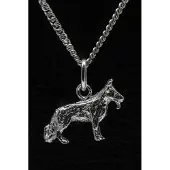 MOOYE ® - Collectie Zilveren Duitse herder ketting hanger - klein