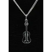 MOOYE ® - Collectie Zilveren Gitaar ketting hanger - 2