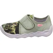 Superfit Huisschoenen 'BUBBLE' bruin / groen / pastelgroen / donkergroen