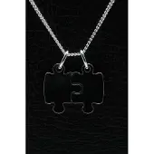MOOYE ® - Collectie Zilveren Puzzelstuk ketting hanger - middel