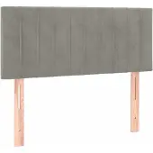 vidaXL Hoofdbord 90x5x78/88 cm fluweel lichtgrijs