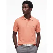 Lacoste Classic Fit gebreide polo oranje, Effen