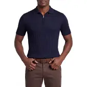 Born with Appetite Navy polo korte mouw met boord