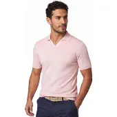 Born with Appetite Roze polo met boord v-hals