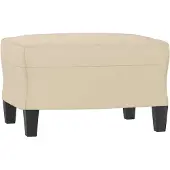 vidaXL Voetenbank 60x50x41 cm microvezelstof crèmekleurig