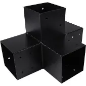 Starx Paalverbinder type X 12x12 cm zwart