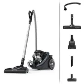 Rowenta Aspirateur sans sac Silence Force Cyclonic Effitech Modèle Total Clean RO7961EA 500 W Noir et Bleu Gris