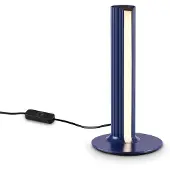 Ideal Lux Tafellamp Dorica, dimbaar, blauw, Woon-/ Eetkamer, Aluminium, Modern, Tafellamp