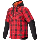 Alpinestars MO.ST.EQ Tartan Shirt Flame Rood Zwart Maat 3XL