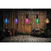 Coen Bakker 10 Partylights 6 x 7 cm Multi Filament 10M 3M Aanloopsnoer Zwart Ip44 Trafo Anna's Collection