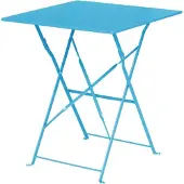 Bolero opklapbare stalen vierkante tafel blauw