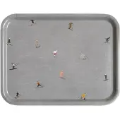 Fine Little Day Skiers dienblad 33x43 cm Grijs