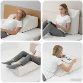 vidaXL Been Kussen 63 x 52 x 19,5 cm Stevig PU Schuim Wit