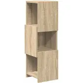 vidaXL Hoekkast 25,5x25x80cm Bewerkt hout Sonoma Eik