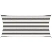 vidaXL Zonneschaduwzeil Rechthoekig 2 x 4,5 m HDPE Lichtgrijs en wit