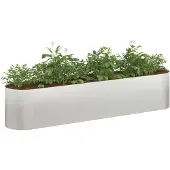 vidaXL Verhoogde Tuinbak Roestvrij staal 200 x 40 x 40 cm
