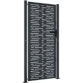 vidaXL Poort 100x175 cm met vierkant staal antracietkleurig