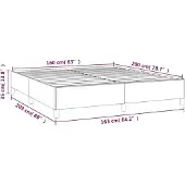 vidaXL Bedframe, grijs, 160x200 cm, kunstleer