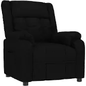 vidaXL Fauteuil verstelbaar stof zwart