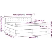 vidaXL Boxspring met matras kunstleer crèmekleurig 160x200 cm