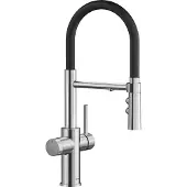 BLANCO Catris S - Keukenkraan met filterfunctie en flexibele uitloop, chroom/zwart 526705
