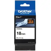 Brother Tape STe-141 Zwart op transparant (18 mm)