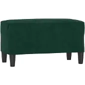 vidaXL Bankje 70x35x41 cm fluweel donkergroen