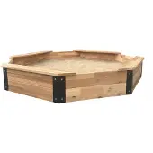 Axi Onno XXL Zandbak 200 x 200 x 23 cm in Bruin/antraciet – Met Zitbankjes – Met Hoes – FSC 100% Cederhout – Extra grote zandbak voor kinderen