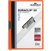 Durable klemmap DURACLIP, A4, kunststof, met clip, oranje