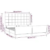 vidaXL Bedframe met hoofdeinde fluweel donkergroen 180x200 cm