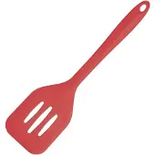 Vogue Kitchen Craft siliconen flexibele geperforeerde bakspaan rood 31cm