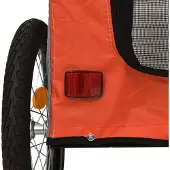 vidaXL Hondenfietstrailer oxford stof en ijzer oranje en grijs