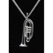 MOOYE ® - Collectie Zilveren Trompet ketting hanger - zwaar