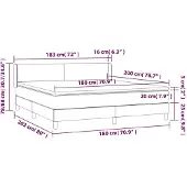 vidaXL Boxspring met matras kunstleer zwart 180x200 cm