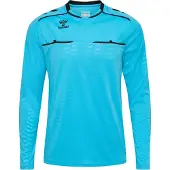 Hummel Hmlreferee shirt met lange mouwen - neonblauw, maat: S