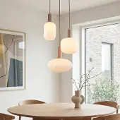 LumenXL Hanglamp Viola 3-lichts - opaal glas en beige